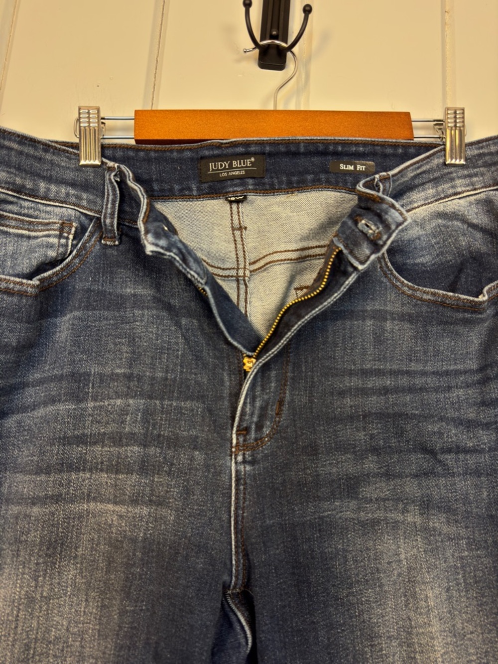 Judy Blue Miles City Mid Rise Slim Fit Dark Blue JB82428 DK-PL Size 18W - Picture 7 of 13